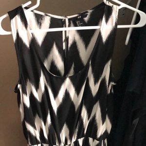Black and white striped maxi dress